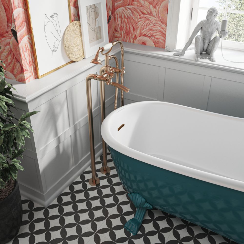 Baterie cada freestanding FDesign Lacrima, bronz periat [3]