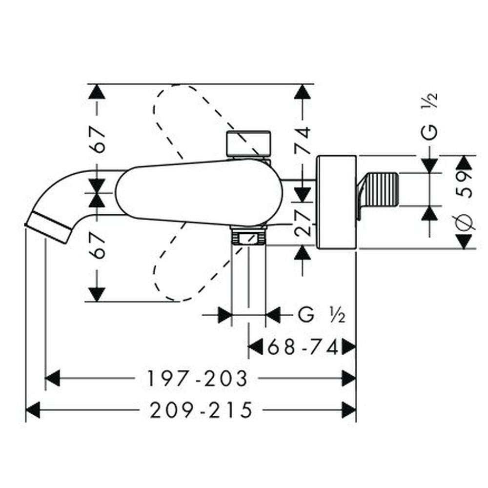Baterie cada crom Hansgrohe Axor Citterio M [3]