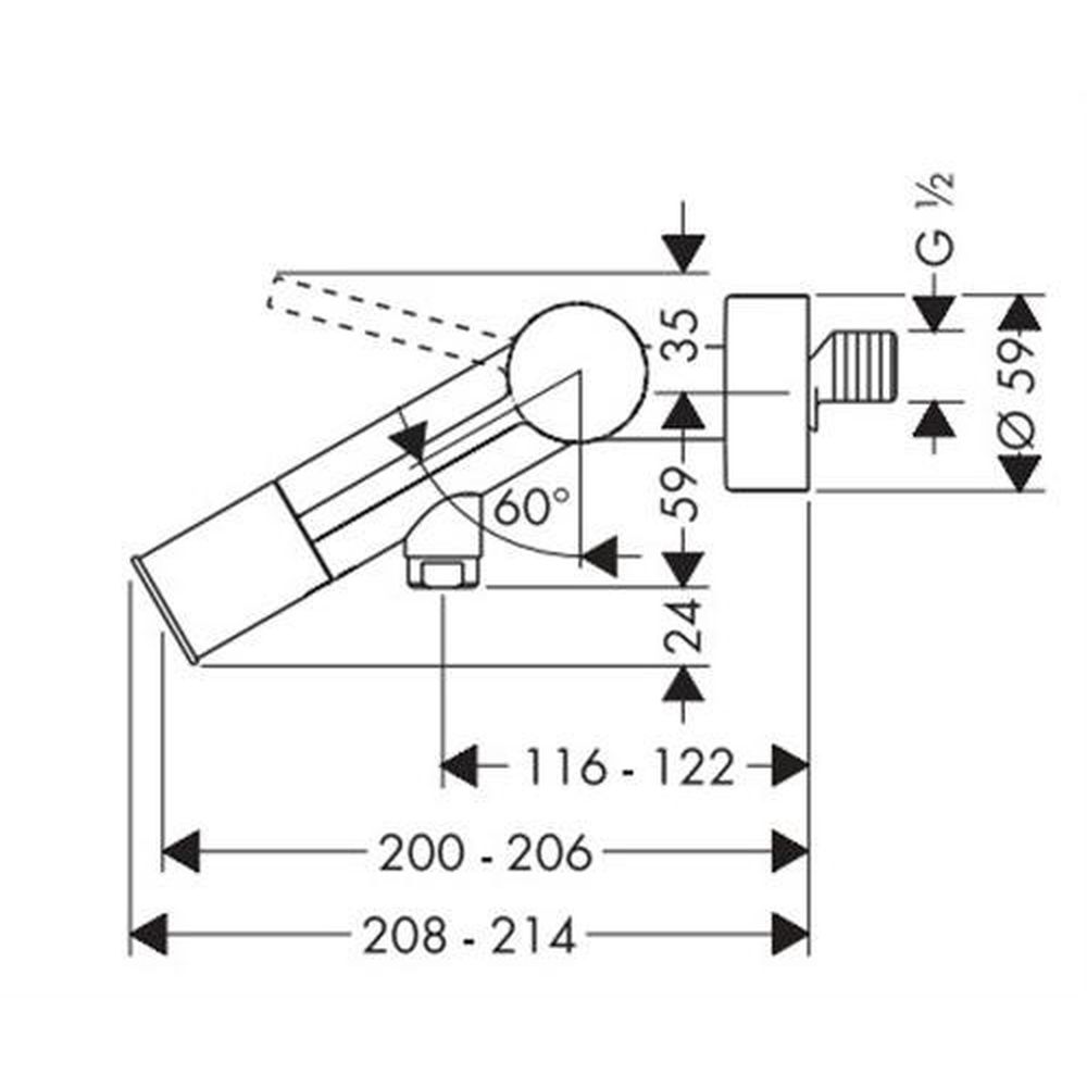 Baterie cada crom Hansgrohe Axor Starck [3]