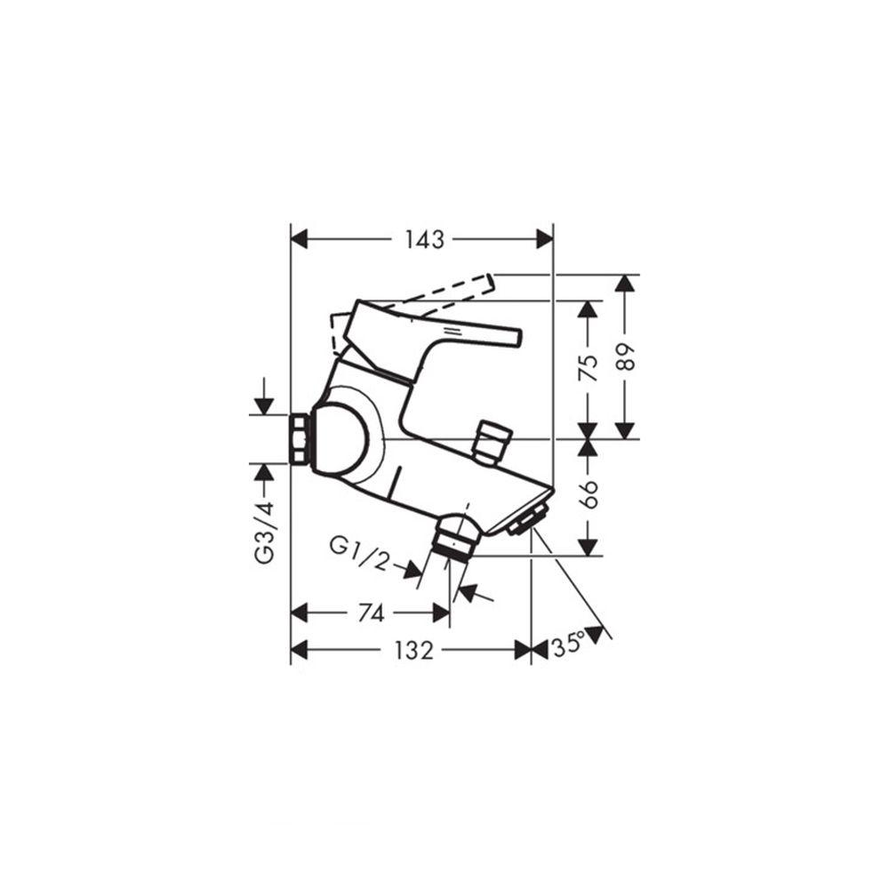 Baterie cada sau dus culoare crom Hansgrohe, Talis S [6]