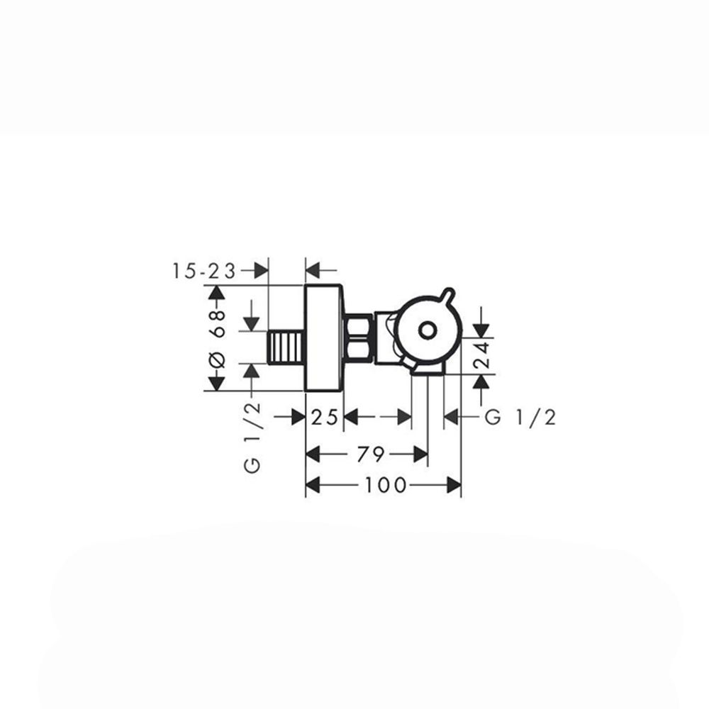 Baterie cada sau dus termostata crom Hansgrohe, Ecostat 1001 [6]