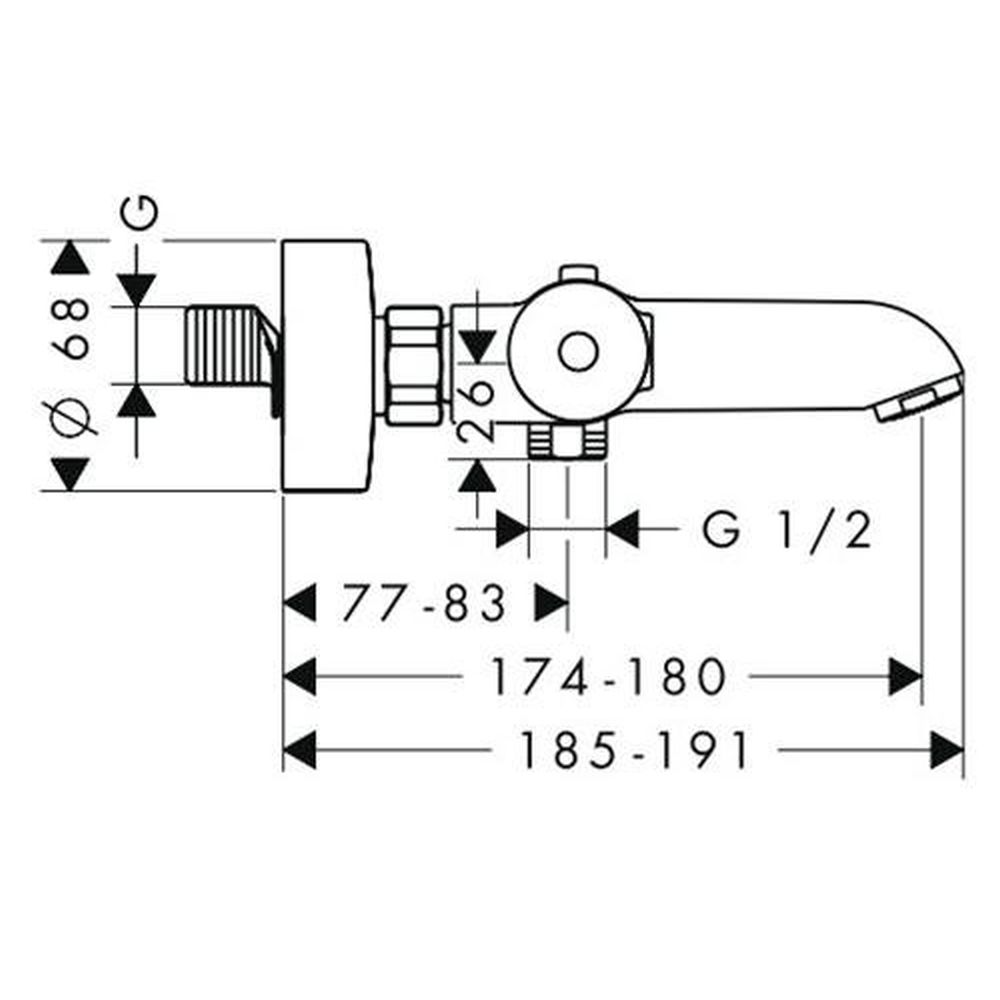 Baterie cada termostatata crom Hansgrohe Axor Citterio M [3]