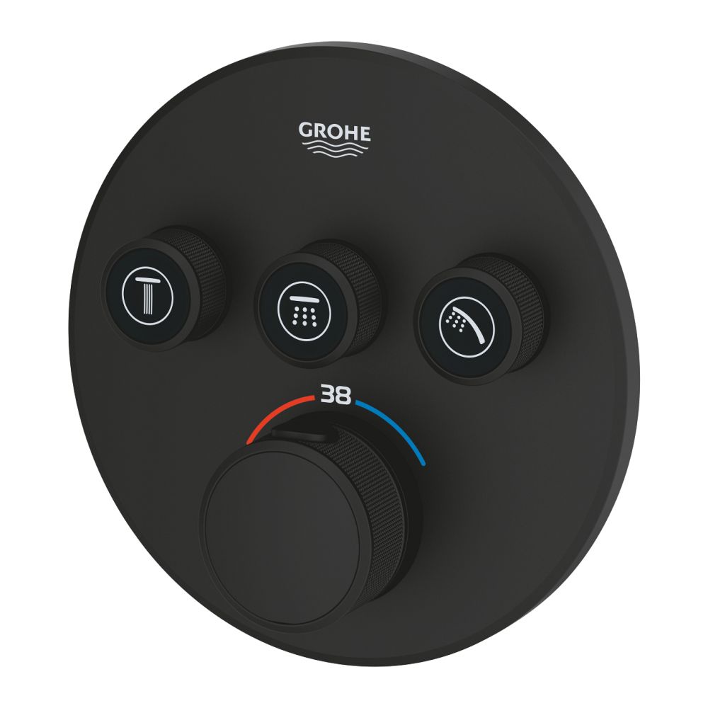 Baterie cada sau dus termostatata Grohe SmartControl negru mat [4]