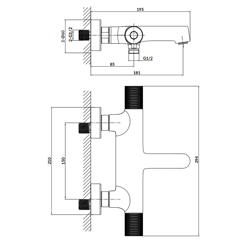Baterie cada termostatata, bronz periat, Cersanit Zen [2]