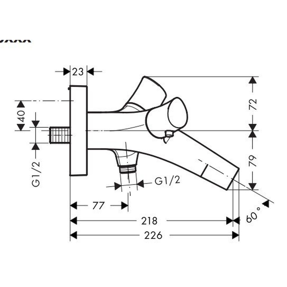 Baterie cada termostatata crom Hansgrohe Axor Starck Organic [2]