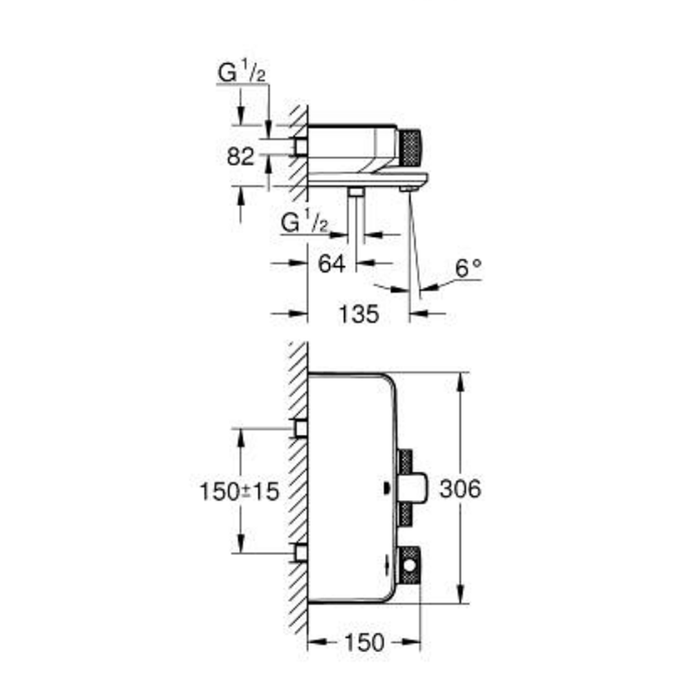 Baterie cada termostatata crom Grohe SmartControl [4]