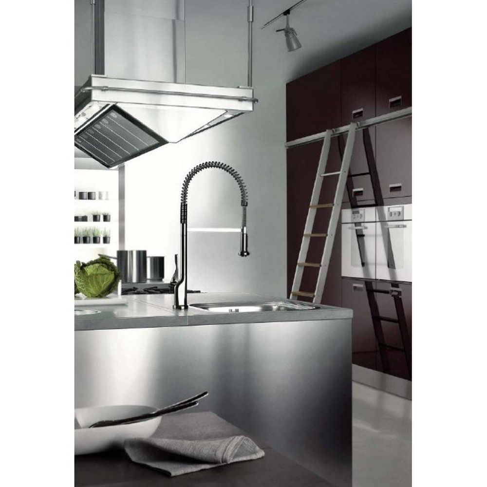 Baterie chiuveta bucatarie crom cu pipa flexibila Hansgrohe Axor Citterio [3]