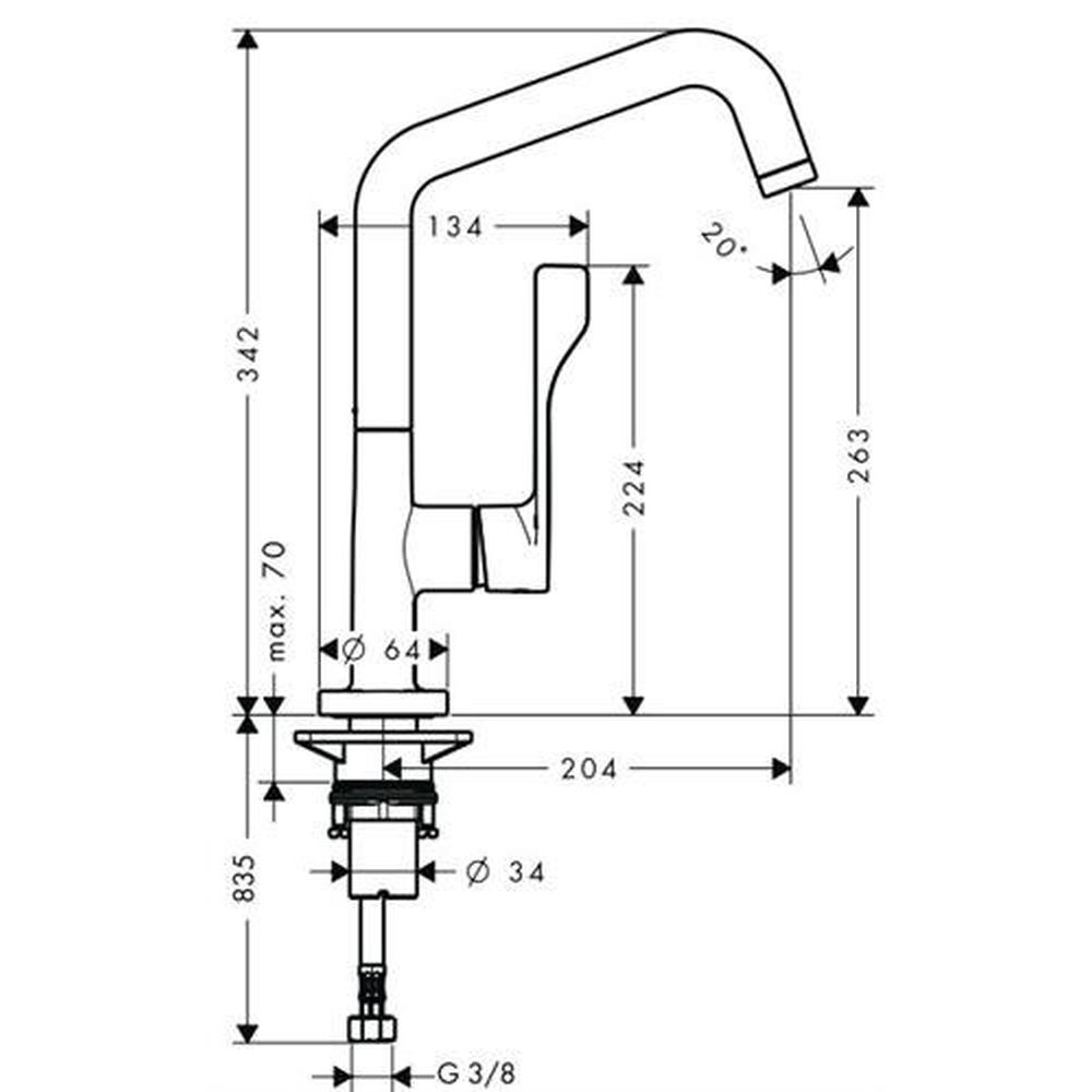 Baterie chiuveta bucatarie crom Hansgrohe Axor Citterio [3]