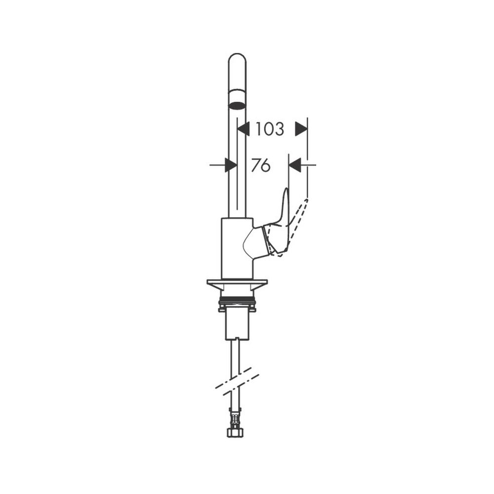 Baterie chiuveta bucatarie crom Hansgrohe, Logis M31 260 [3]