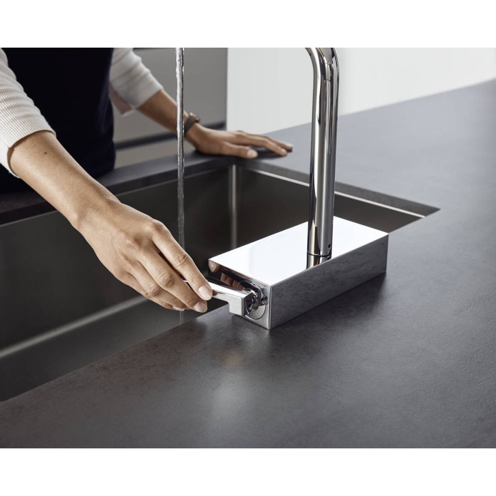 Baterie chiuveta bucatarie cu dus extractibil crom Hansgrohe Aquno Select M81 73830000 [3]