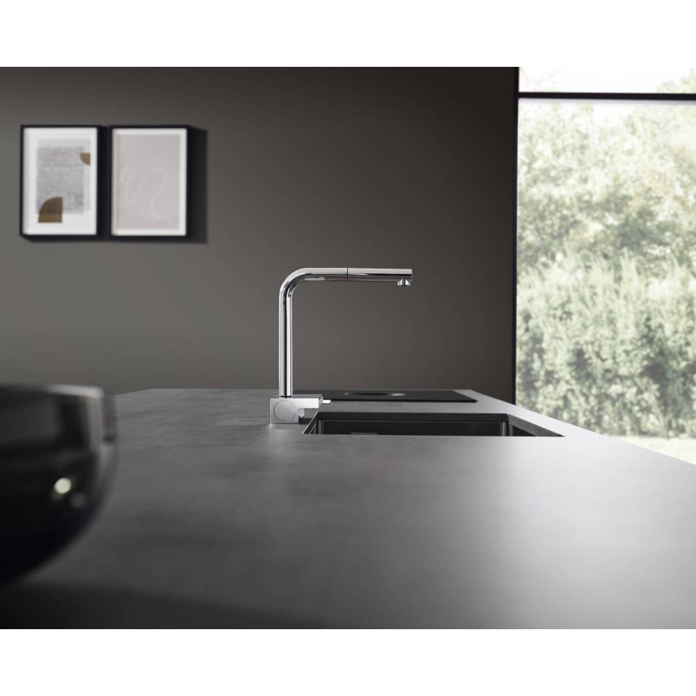 Baterie chiuveta bucatarie cu dus extractibil crom Hansgrohe Aquno Select M81 73830000 [2]