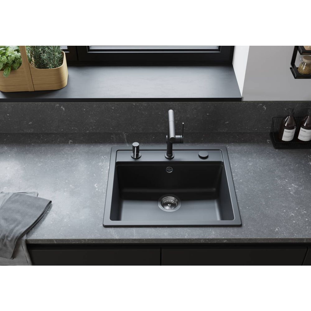 Baterie chiuveta bucatarie negru mat cu dus extractibil Hansgrohe Talis M54 72808670 [3]