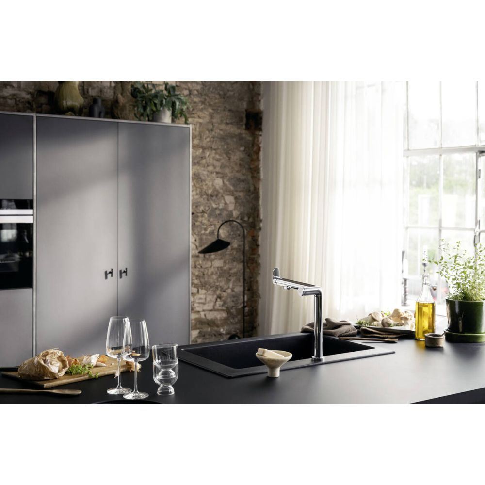 Baterie chiuveta bucatarie crom lucios cu filtru de apa Hansgrohe Aqittura M91 76802000 [3]