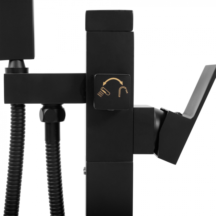 Baterie cadă freestanding Rea Tery, negru mat [5]