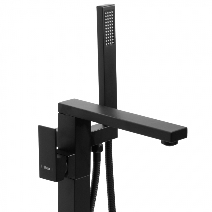 Baterie cadă freestanding Rea Tery, negru mat [3]