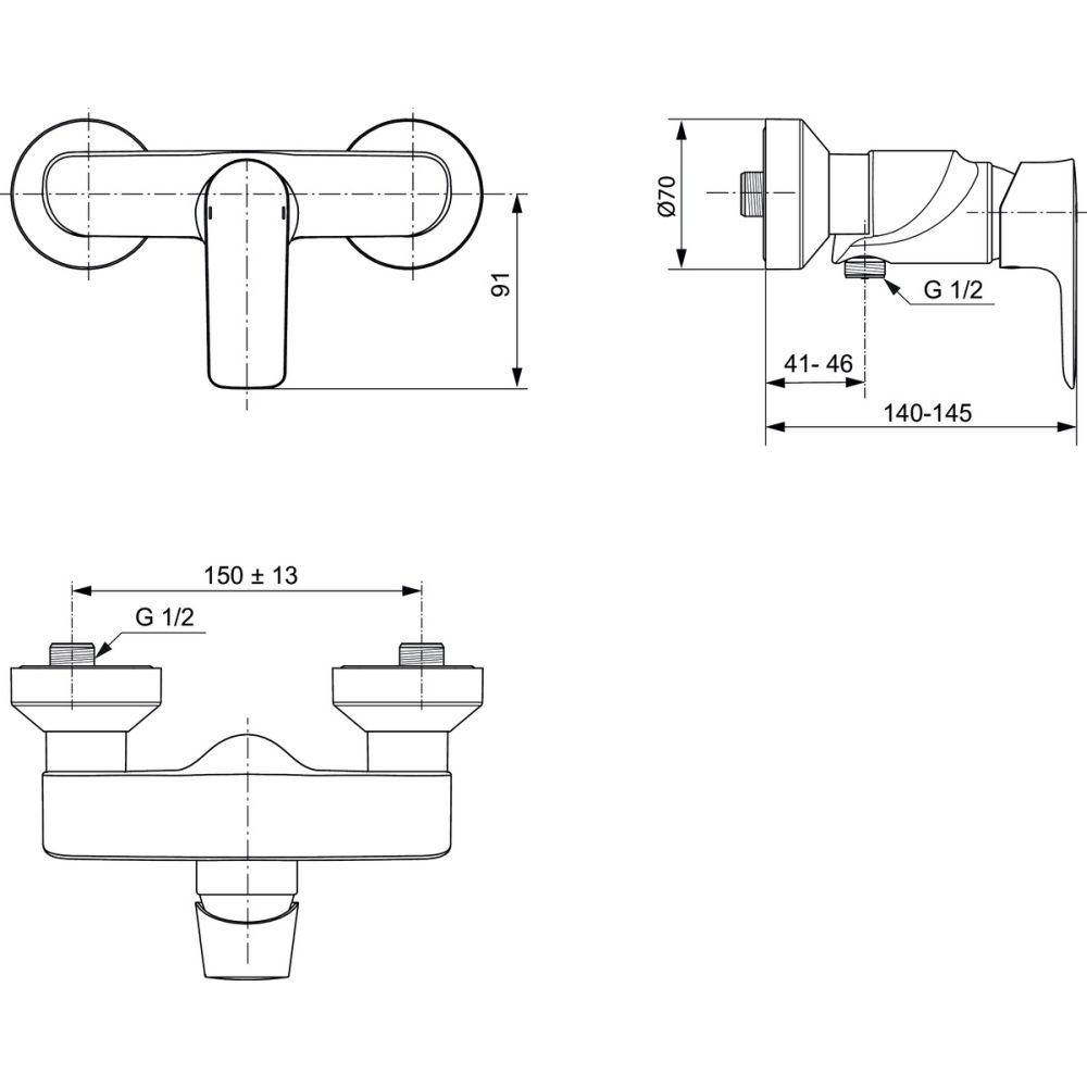 Baterie dus Ideal Standard Connect Air crom lucios [5]