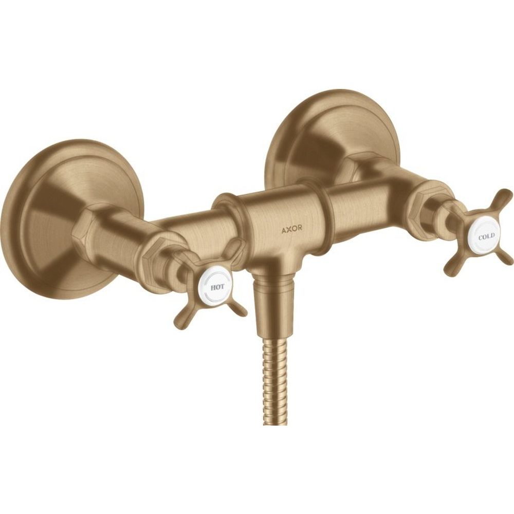 Baterie dus bronz periat, dubla comanda, Hansgrohe Axor Montreux