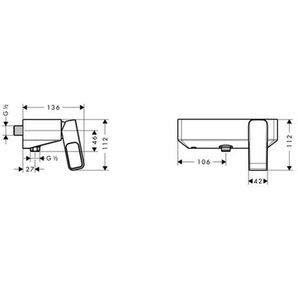 Baterie dus crom Hansgrohe Axor Urquiola [2]