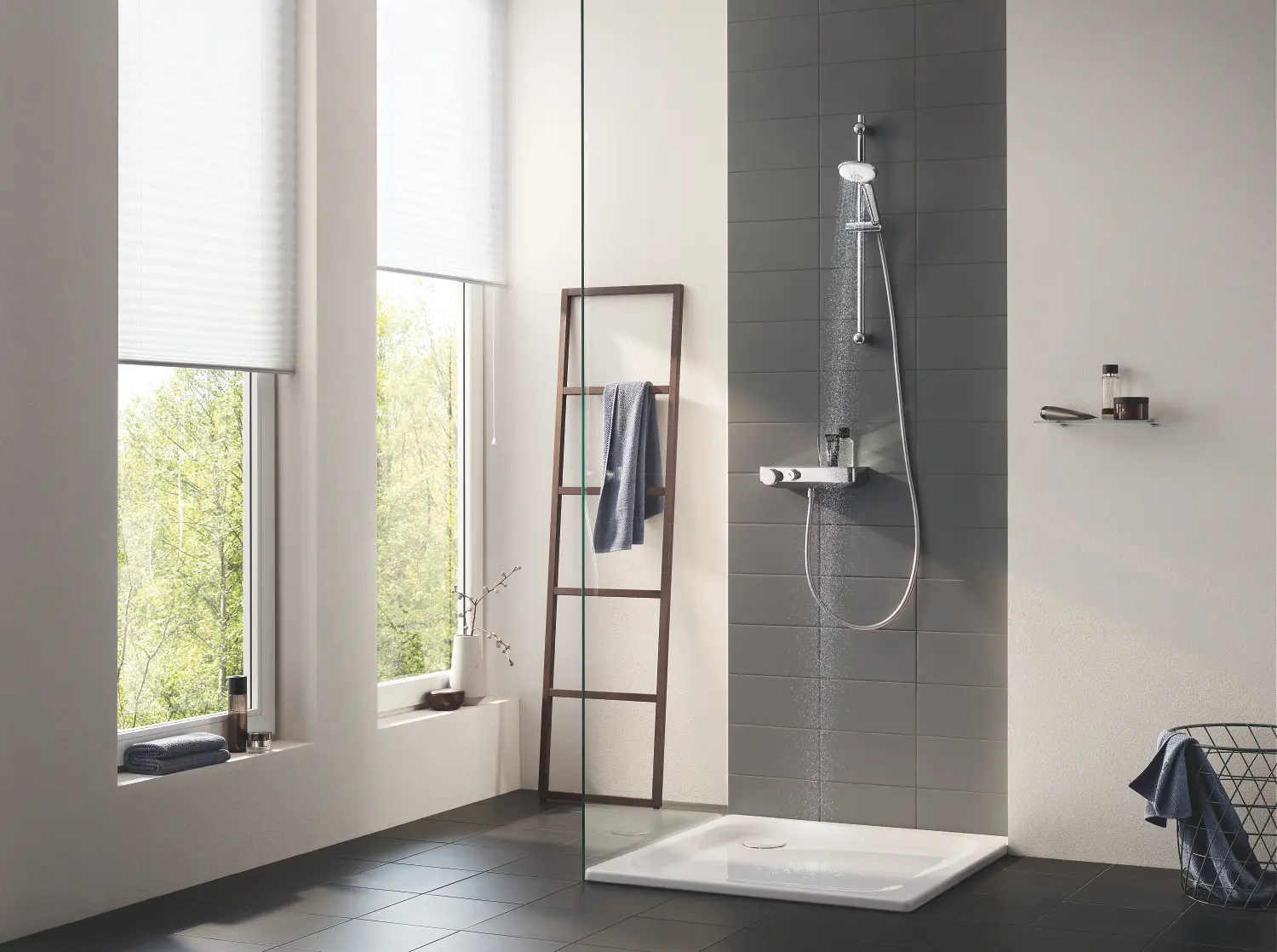 Baterie dus cu termostat, crom lucios, Grohe Grohtherm SmartControl [4]