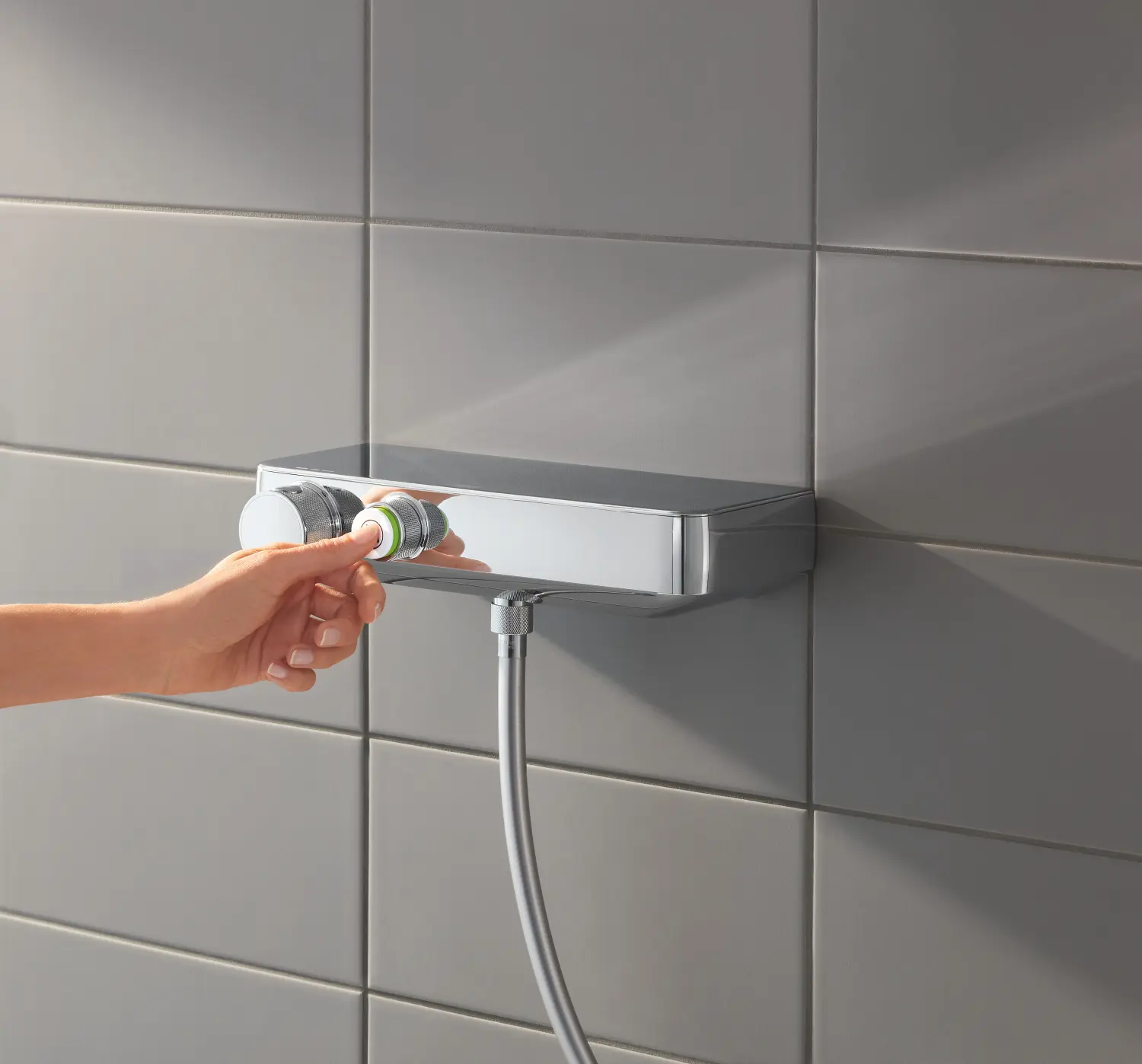 Baterie dus cu termostat, crom lucios, Grohe Grohtherm SmartControl [2]