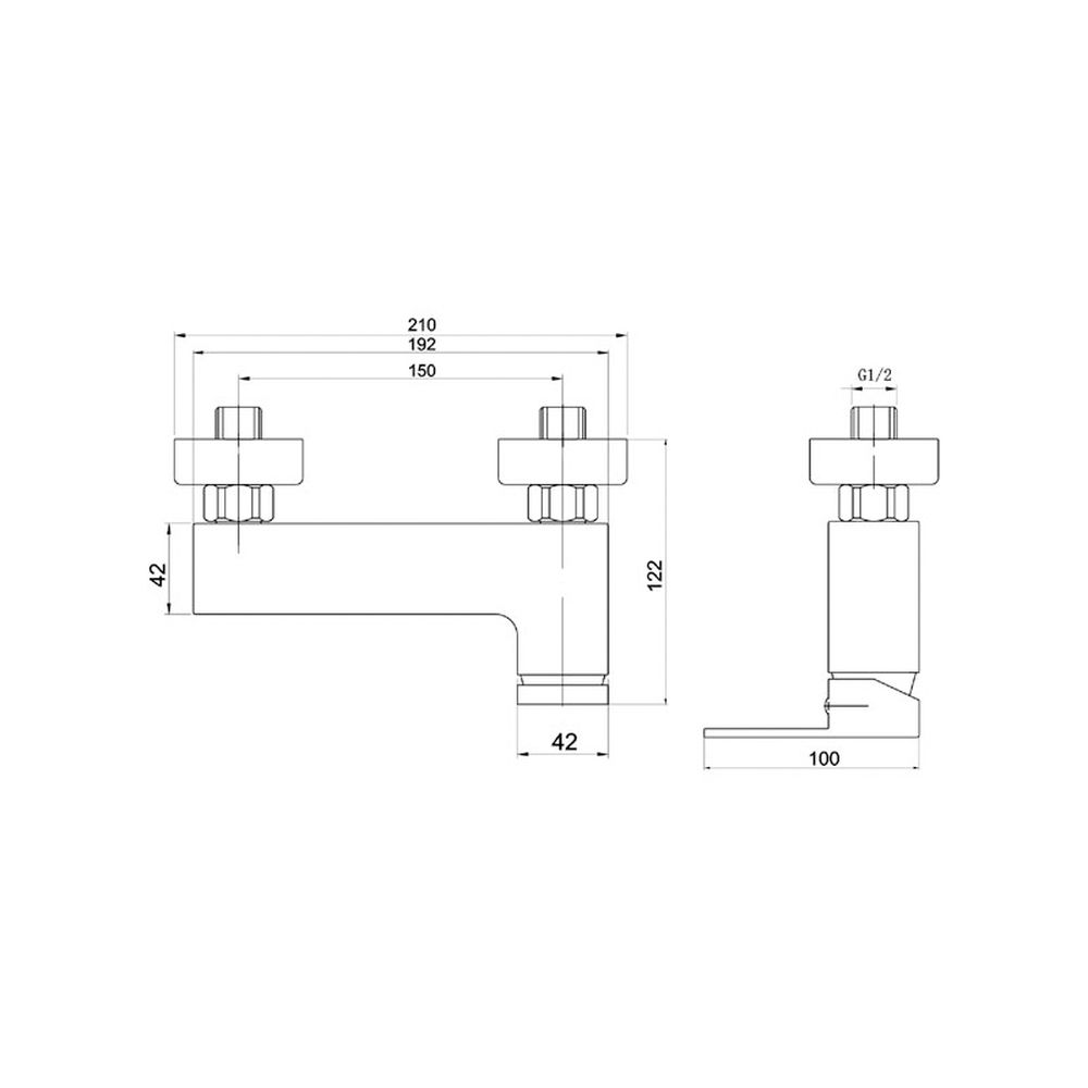 Baterie dus culoare crom Ferro, Nobless Edge [2]