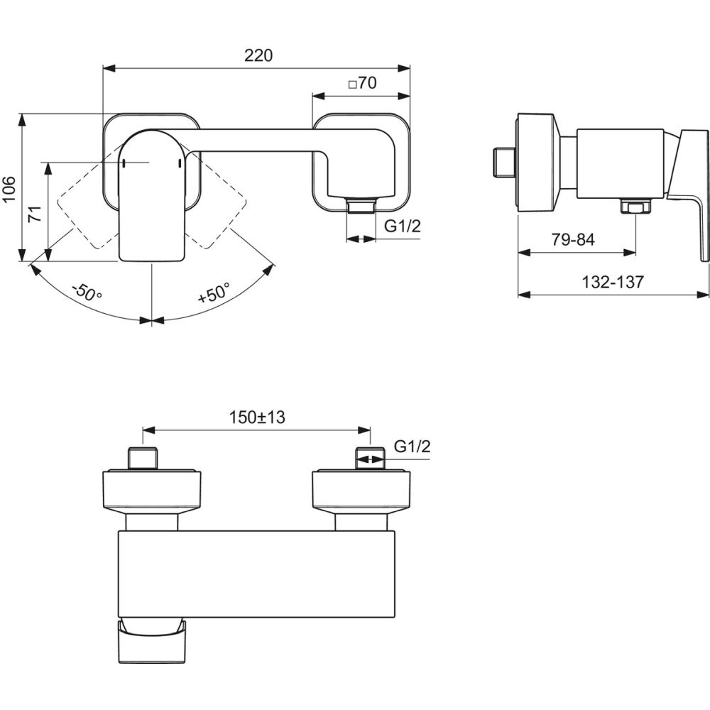 Baterie dus Ideal Standard Edge crom lucios [4]