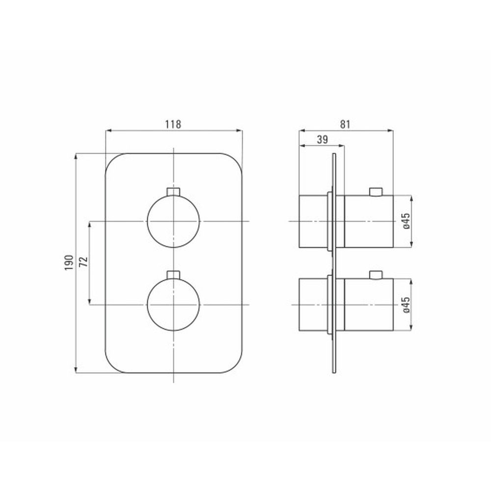 Baterie dus Deante Box Round incastrata pentru corp ingropat, auriu lucios [2]