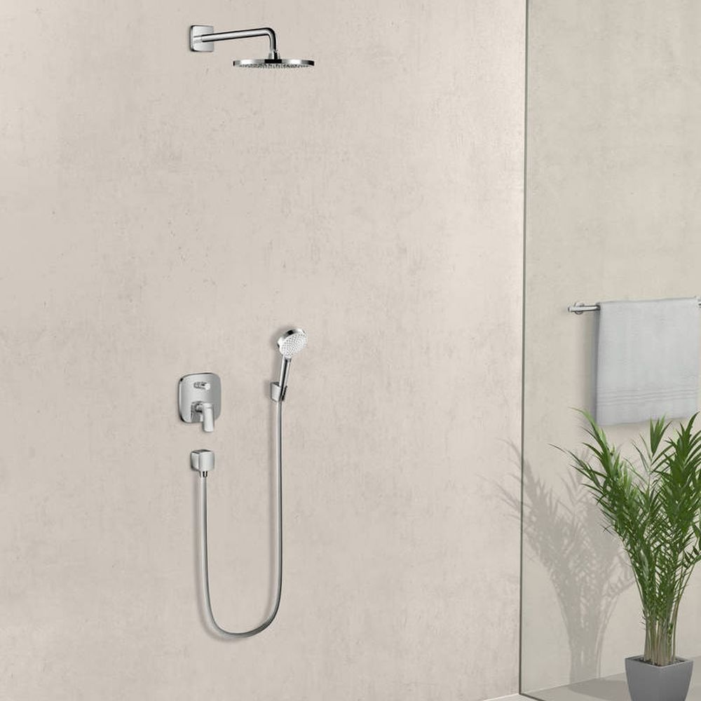 Baterie dus Hansgrohe Logis incastrata pentru corp ingropat, crom [2]