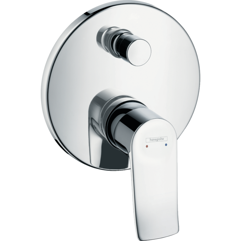 Baterie dus Hansgrohe Metris incastrata pentru corp ingropat, rotunda, crom 31493000