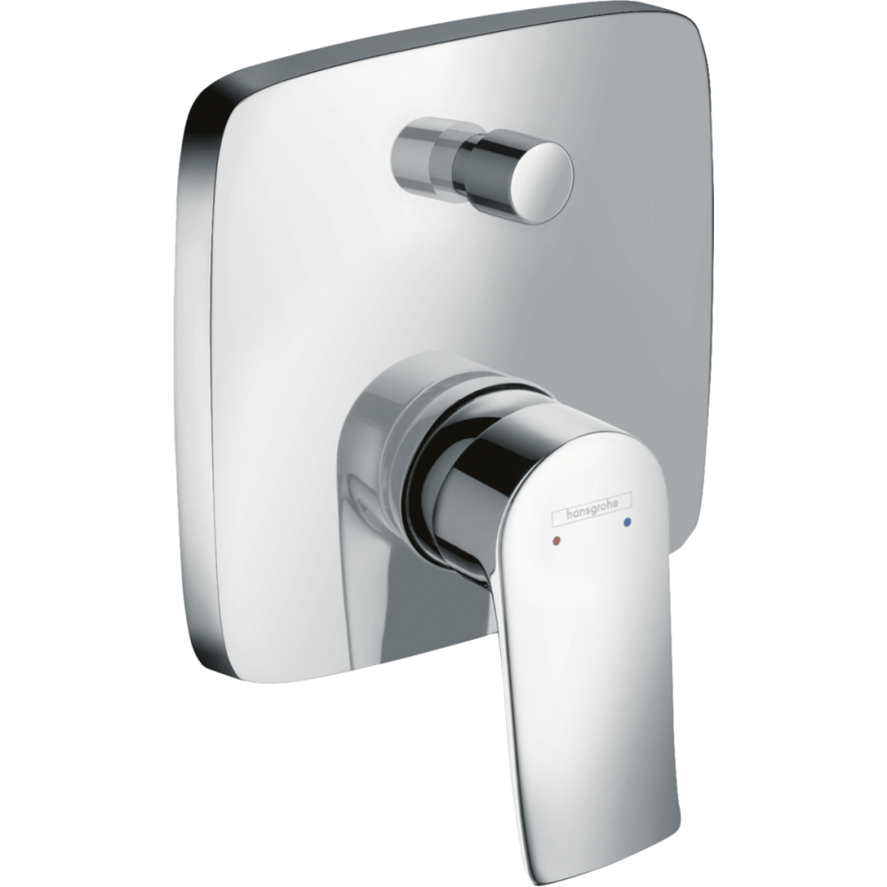 Baterie dus Hansgrohe Metris incastrata pentru corp ingropat, patrata, crom 31454000