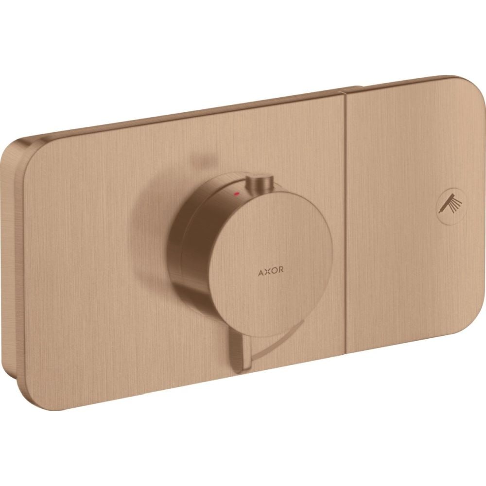 Baterie dus incastrata termostatata culoare red gold periat Hansgrohe Axor One