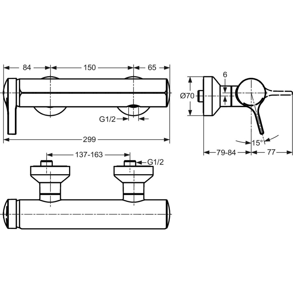 Baterie dus Ideal Standard Melange crom lucios [4]