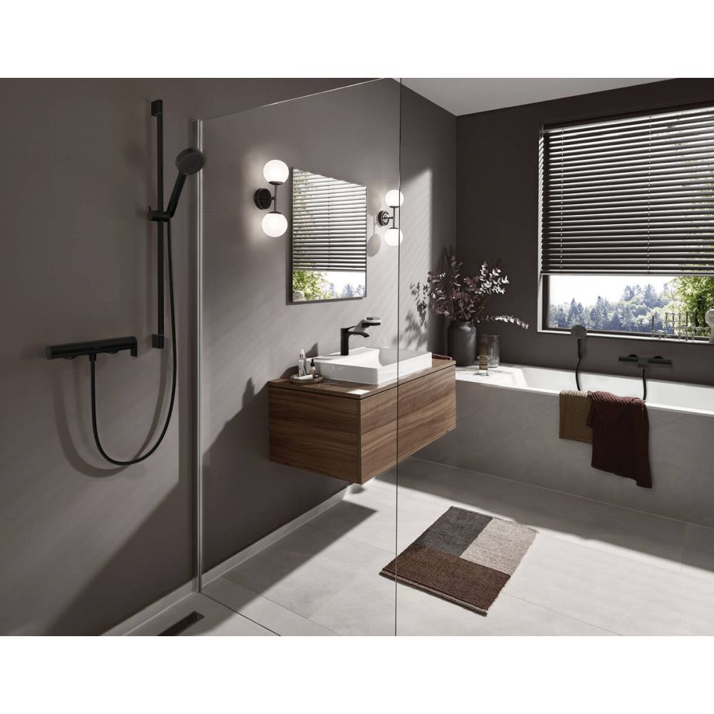 Baterie dus monocomanda culoare negru mat Hansgrohe Vivenis 75620670 [2]