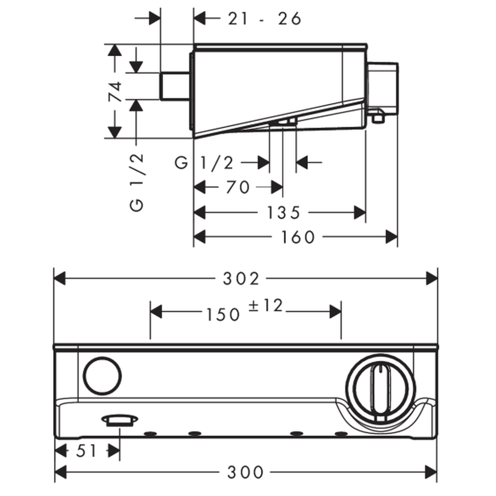 Baterie dus termostatata crom Hansgrohe ShowerTablet Select 13171000 [6]