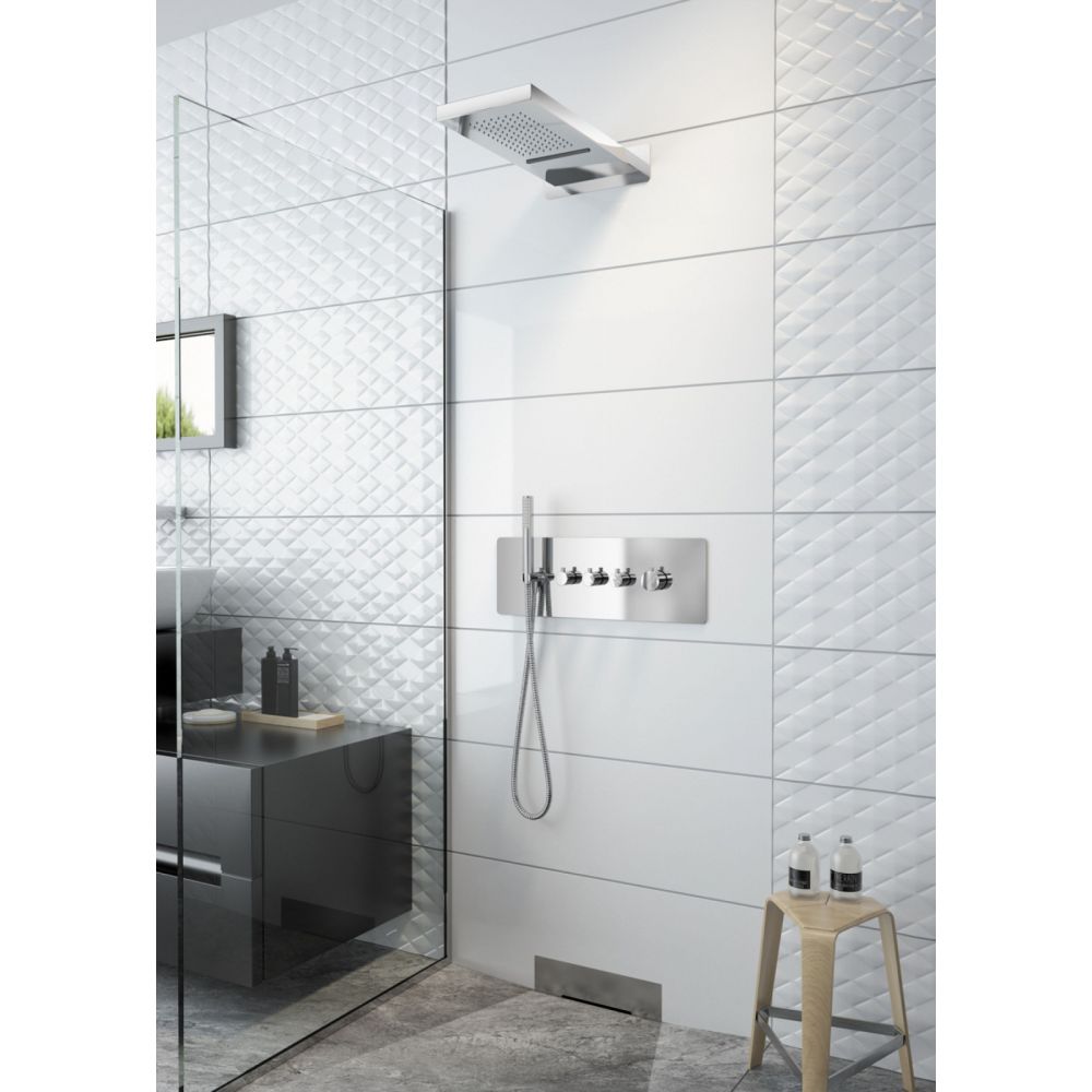 Baterie dus termostatica incastrata culoare crom Deante, Multibox [2]