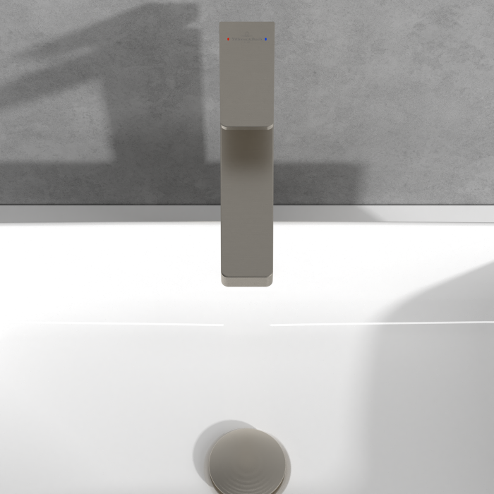 Baterie inalta pentru lavoar cu ventil click-clack, nichel periat, Villeroy&Boch Architectura Square [4]