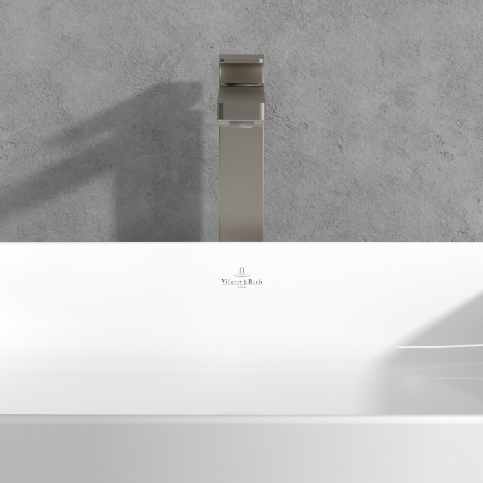 Baterie inalta pentru lavoar cu ventil click-clack, nichel periat, Villeroy&Boch Architectura Square [5]