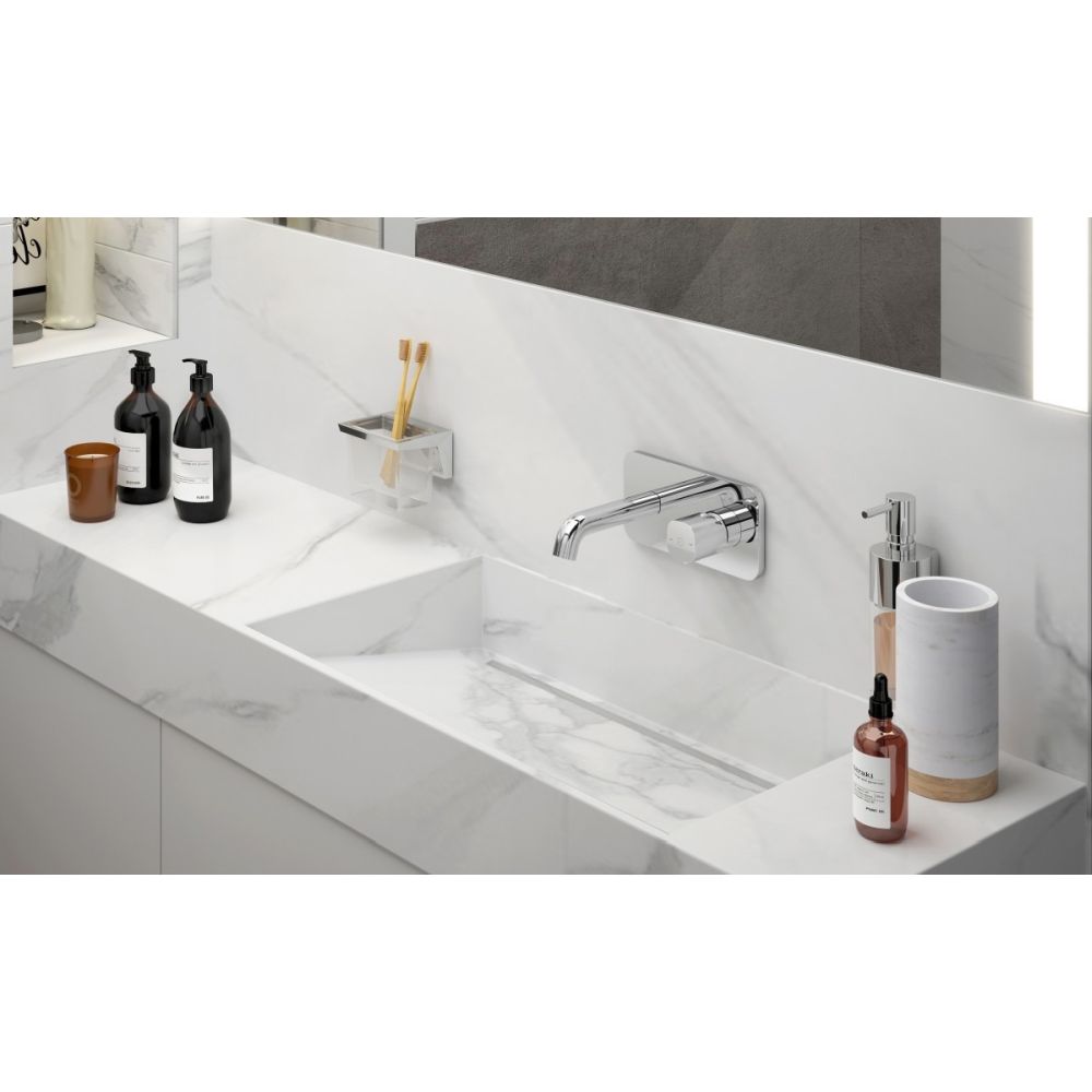 Baterie lavoar incastrata FDesign Meandro, corp incastrat inclus, crom lucios [2]