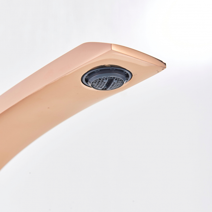 Baterie lavoar bronz, curbata in forma literei C, din alama [6]