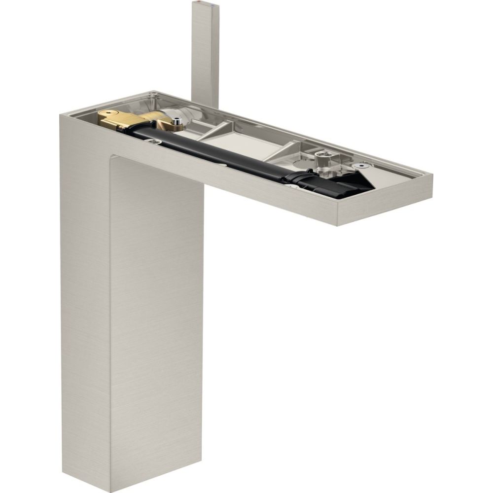 Baterie lavoar baie culoare inox, ventil click-clack, Hansgrohe Axor MyEdition 230