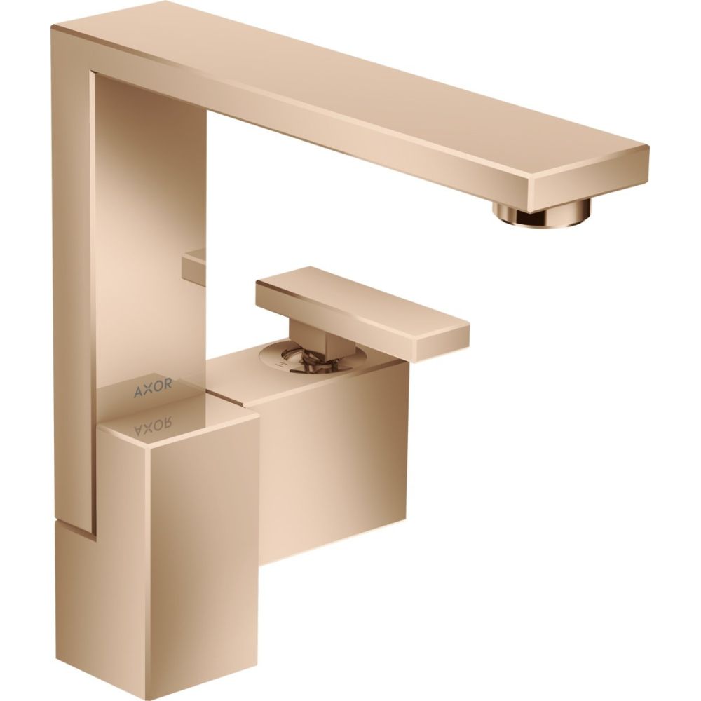 Baterie lavoar baie red gold lucios cu ventil click-clack, Hansgrohe Axor Edge 190