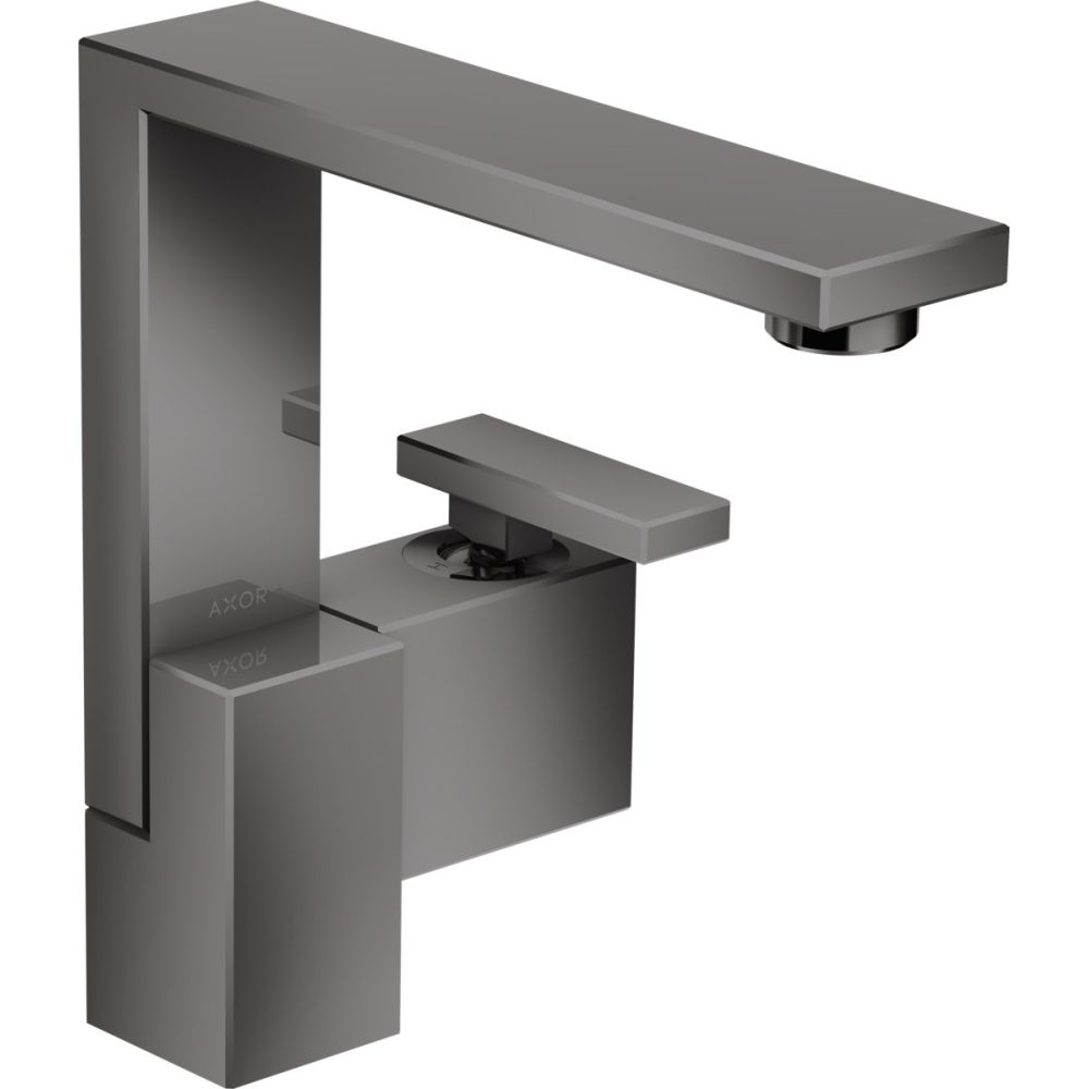 Baterie lavoar baie antracit lucios cu ventil click-clack, Hansgrohe Axor Edge 190