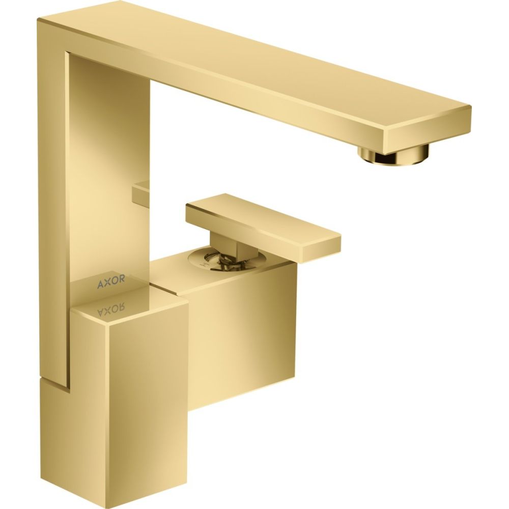 Baterie lavoar baie auriu lucios cu ventil click-clack, Hansgrohe Axor Edge 190