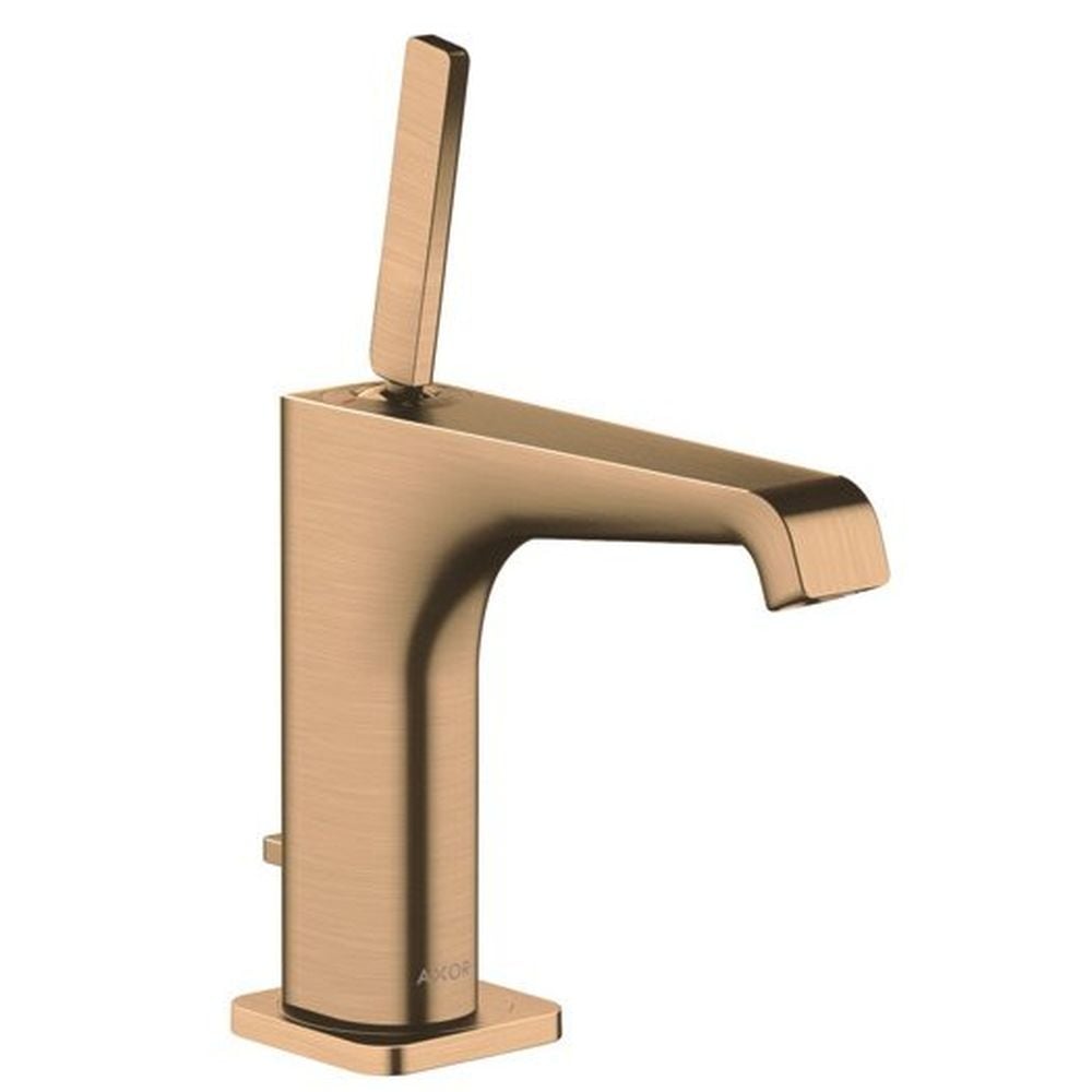 Baterie lavoar baie bronz periat cu ventil pop-up Hansgrohe Axor Citterio E