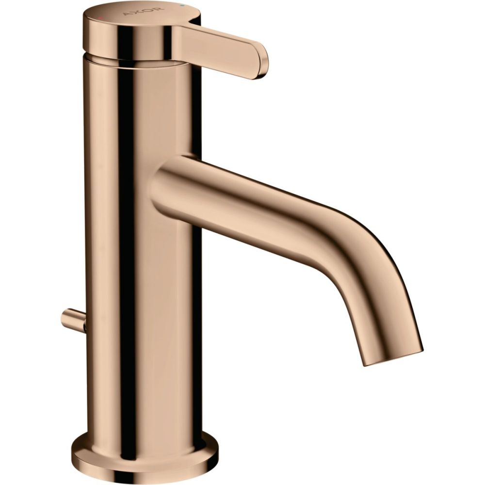 Baterie lavoar baie red gold lucios cu ventil pop-up Hansgrohe Axor One 70