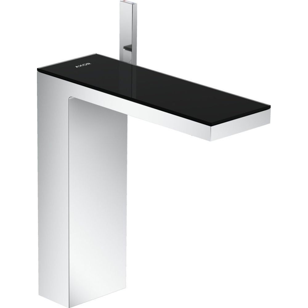 Baterie lavoar baie crom sticla neagra, ventil click-clack, Hansgrohe Axor MyEdition 230