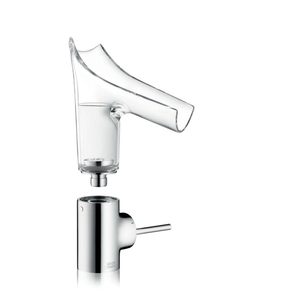Baterie lavoar baie crom/sticla transparenta cu ventil inclus Hansgrohe Axor Starck V 140 [5]
