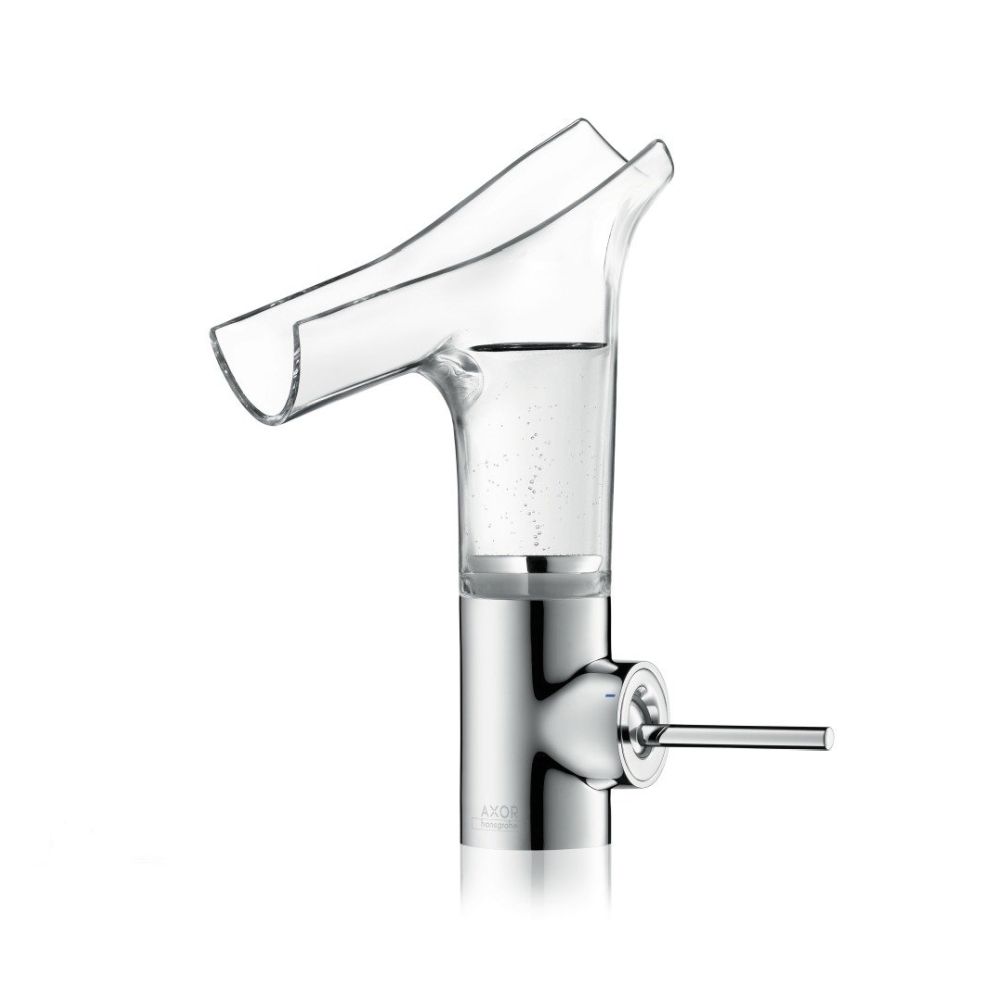 Baterie lavoar baie crom/sticla transparenta cu ventil inclus Hansgrohe Axor Starck V 140 [3]