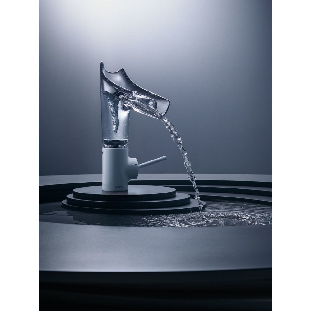 Baterie lavoar baie crom/sticla transparenta cu ventil inclus Hansgrohe Axor Starck V 140 [10]