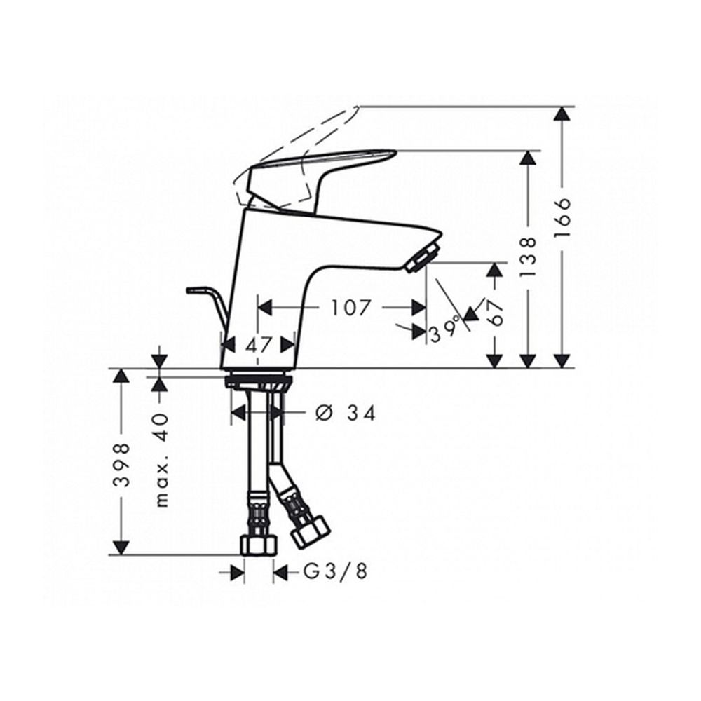 Baterie lavoar crom Hansgrohe, Logis [5]